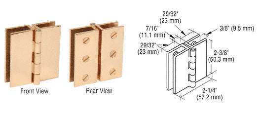 CRL  Large Glass-to-Glass Out-Swing Set Screw Hinge