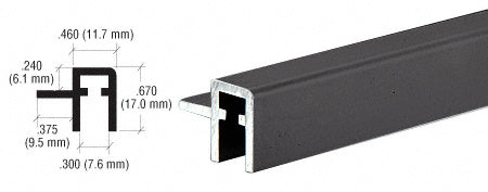 CRL Aluminum Front Top Rail Extrusion for Clover Showcases