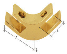 CRL 1-1/2" Long 2-Way 90 Degree Deluxe Glass Furniture Connector for 1/2" Glass