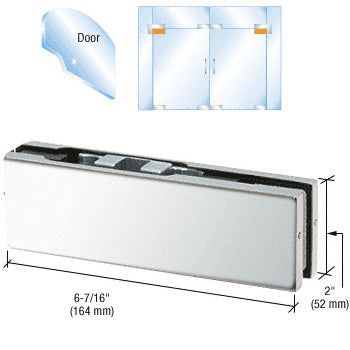 CRL Adjustable North American Top Door Patch Fitting