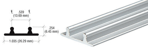 CRL Aluminum Lower Channel for Deep Recess Installations