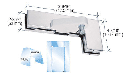 CRL Left Offset Sidelite Mounted Transom Patch Fitting