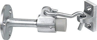 CRL Aluminum Wall Mounted Heavy Duty Door Stop with Hook and Holder