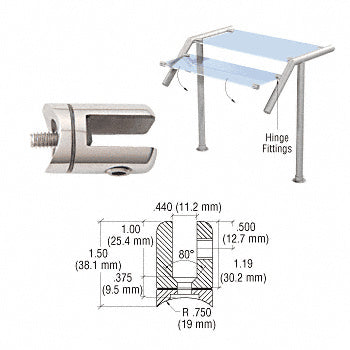 CRL Swivel Hinge Glass Fitting