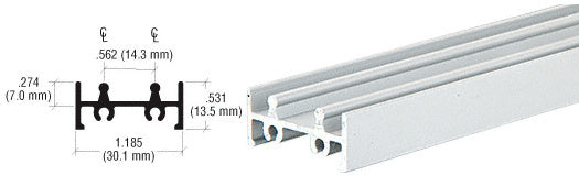 CRL Satin Anodized Aluminum Bottom Door Track Extrusion
