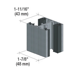 CRL Fallbrook 3m XL Series Glass-to-Glass Channel Door Frame Set