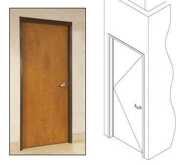 CRL 487 OfficeFront™ Office Partition LH 3'0 x 8'0 Single Door Frame