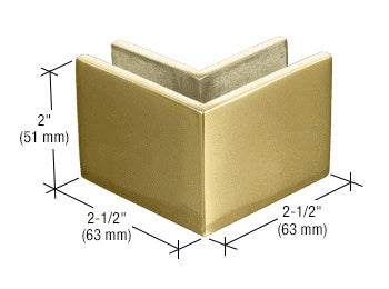 CRL 2-1/2" x 2" 90º Outside Corner Mall Front Clamp