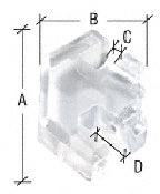 CRL Clear Acrylic 2-Way Heavy Glass Connector for 1/2" Glass
