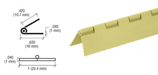CRL 1/2" Aluminum Piano Hinge - 72"