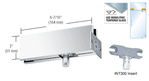 CRL Wall Mounted Transom Patch With 1NT300 Insert
