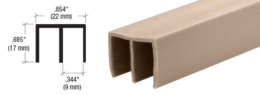 CRL Upper Plastic Track for 1/4" Sliding Panels