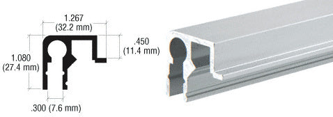 CRL Satin Anodized Aluminum Hinged Door Upright Extrusion