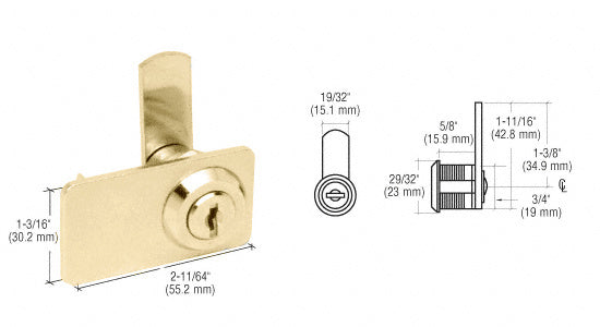 CRL Keyed Alike Double Door Cam Lock