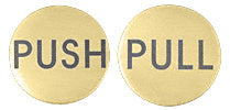 CRL 2" Round Push/Pull Set - Etched Stainless Steel
