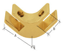 CRL 1-1/2" Long 2-Way 90 Degree Deluxe Glass Furniture Connector for 3/4" Glass