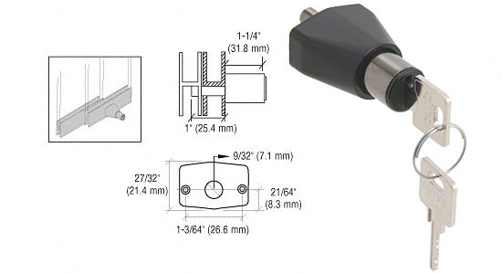 CRL Random Keyed Sliding Door Lock
