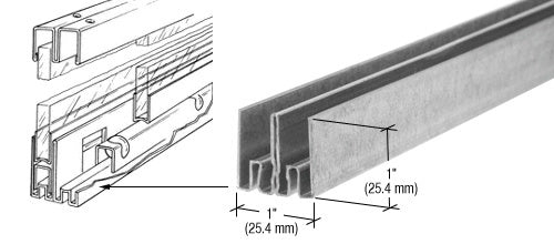 CRL Zinc Plated Steel Roll-Ezy Double Lower Track - 144"