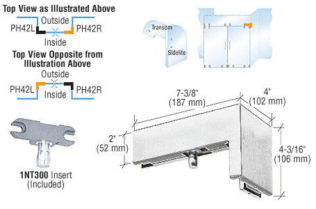 CRL 90 Degree Right Hand Sidelite Patch with 1NT300 Insert