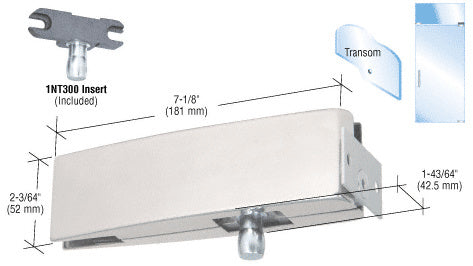 CRL Wall Mount Transom Curved Patch