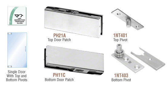 CRL European Patch Door Kit - Without Lock