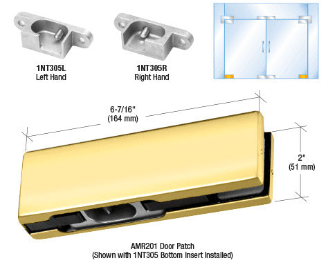 CRL RH European Bottom Door Patch Fitting