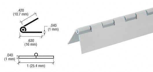 CRL 1/2" Aluminum Piano Hinge - 72"