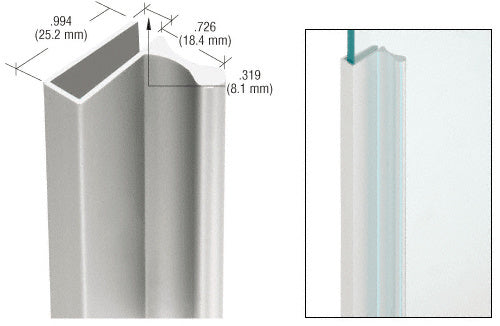 CRL Extruded Aluminum for Showcase Finger Pull with 1" Lip