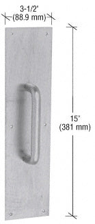 CRL 15" Plate with 6" Round Solid Handle Pull