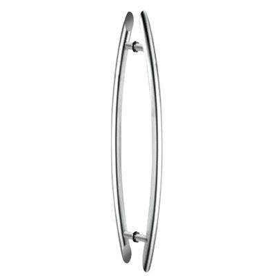 CRL Glass Mounted Crescent End-Mount Back-to-Back Pull Handle