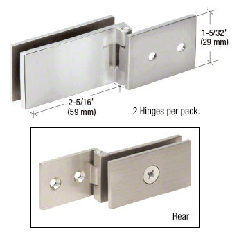 CRL Light Duty Frameless Cabinet Door Hinge - Square Corner Style