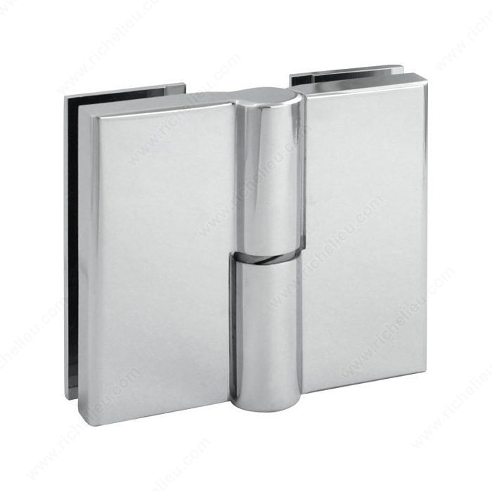 Lift-Off Gravity-Closing 180° Glass-to-Glass Hinge