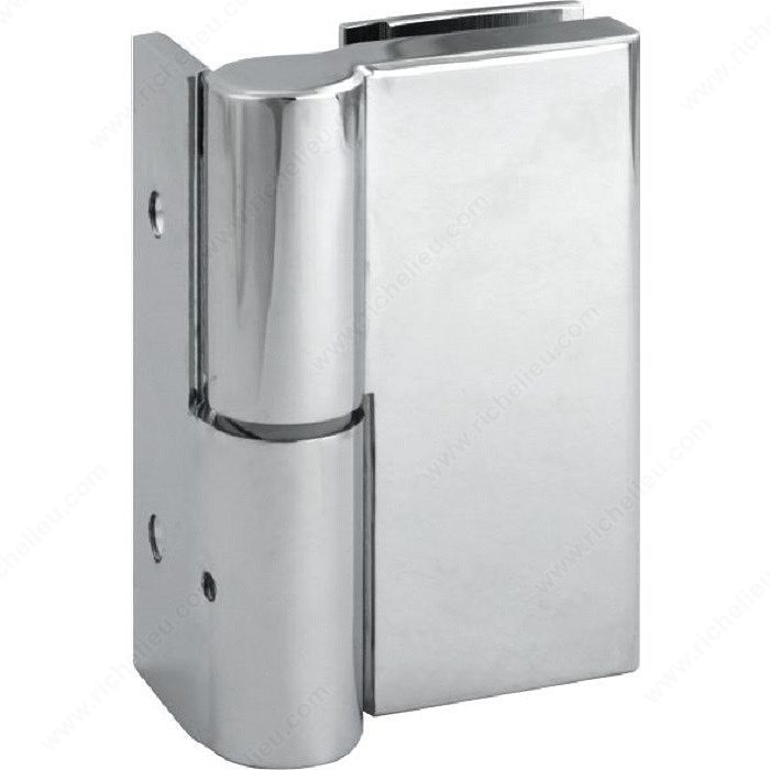 Lift-Off Gravity-Closing 90° Wall-to-Glass Hinge