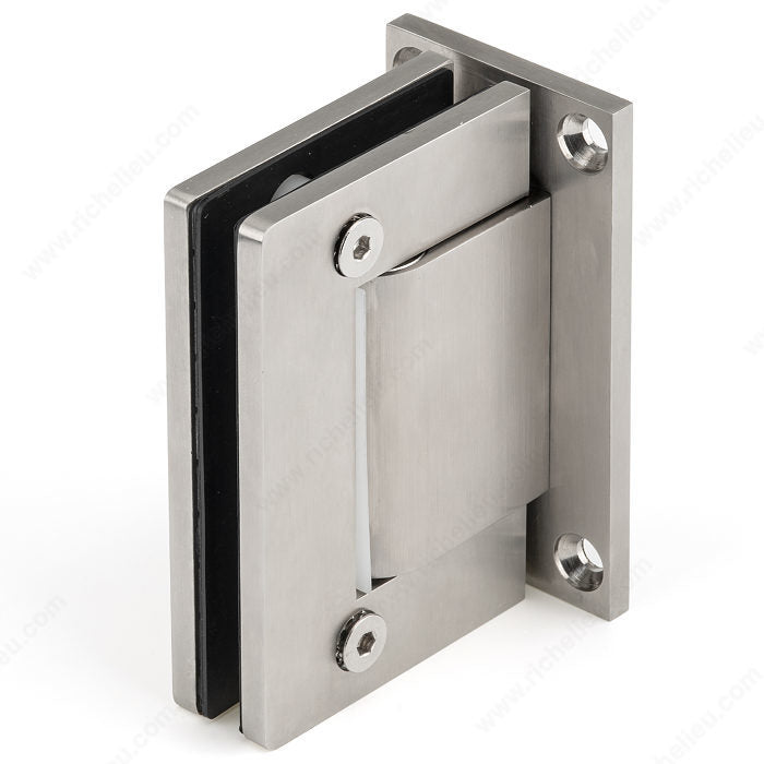 Wall Mount 90° Spring and Hydraulic Self-Closing Glass Door Hinge Set