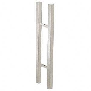 CRL Glass Mounted Square Ladder Style Pull Handle with Square Mounting Posts - 24"
