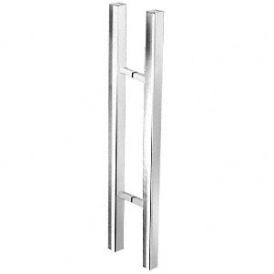 CRL Glass Mounted Square Ladder Style Pull Handle with Square Mounting Posts - 24"