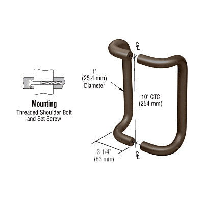 CRL Paired Back-to-Back Offset Door Pull