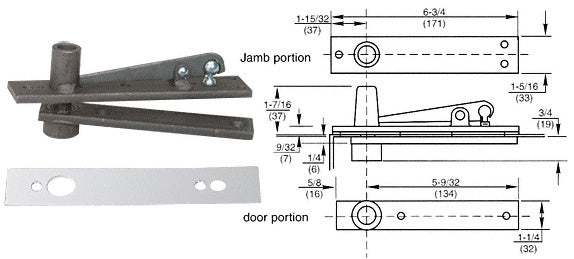 Rixson® Center-Hung Top Pivot with Cover Plate