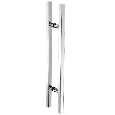 CRL Glass Mounted Square Ladder Style Pull Handle with Round Mounting Posts - 36" (914 mm) Overall Length