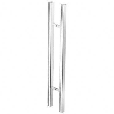 CRL Glass Mounted Square Ladder Style Pull Handle with Square Mounting Posts - 36"