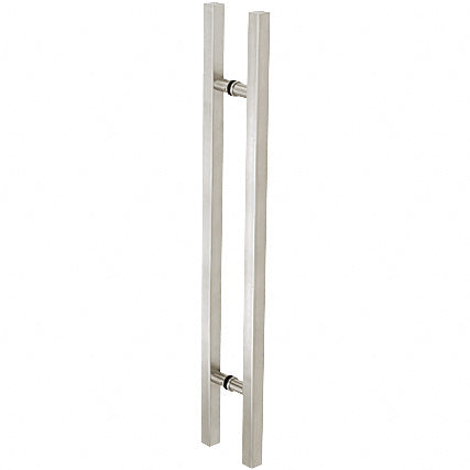 CRL Glass Mounted Square Ladder Style Pull Handle with Round Mounting Posts - 48" Overall Length