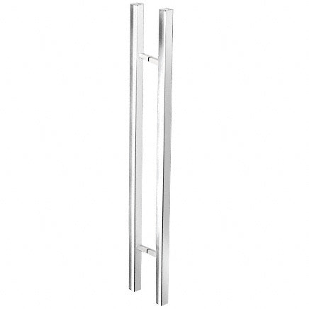 CRL Glass Mounted Square Ladder Style Pull Handle with Square Mounting Posts - 48"