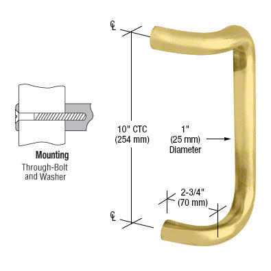 CRL Single Offset Door Pull