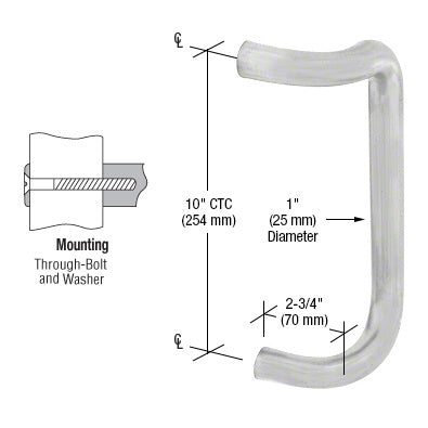 CRL Single Offset Door Pull