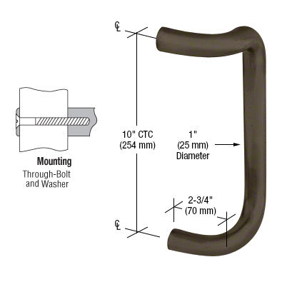 CRL Single Offset Door Pull