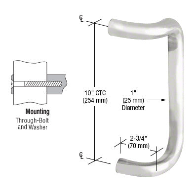 CRL Single Offset Door Pull