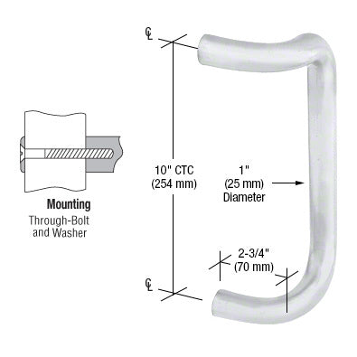 CRL Single Offset Door Pull