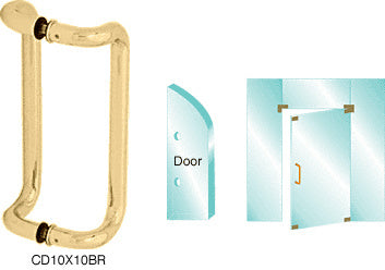 CRL Glass Mounted Offset Pull Handle