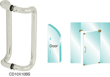 CRL Glass Mounted Offset Pull Handle