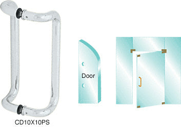 CRL Glass Mounted Offset Pull Handle